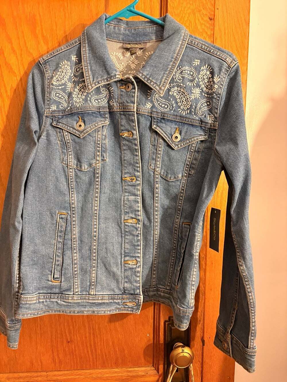 Style & Co. Denim paisley jacket